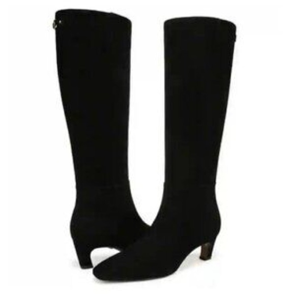 Sam Edelman Black Knee-High Molly Women's Black Leather Boots 8.5